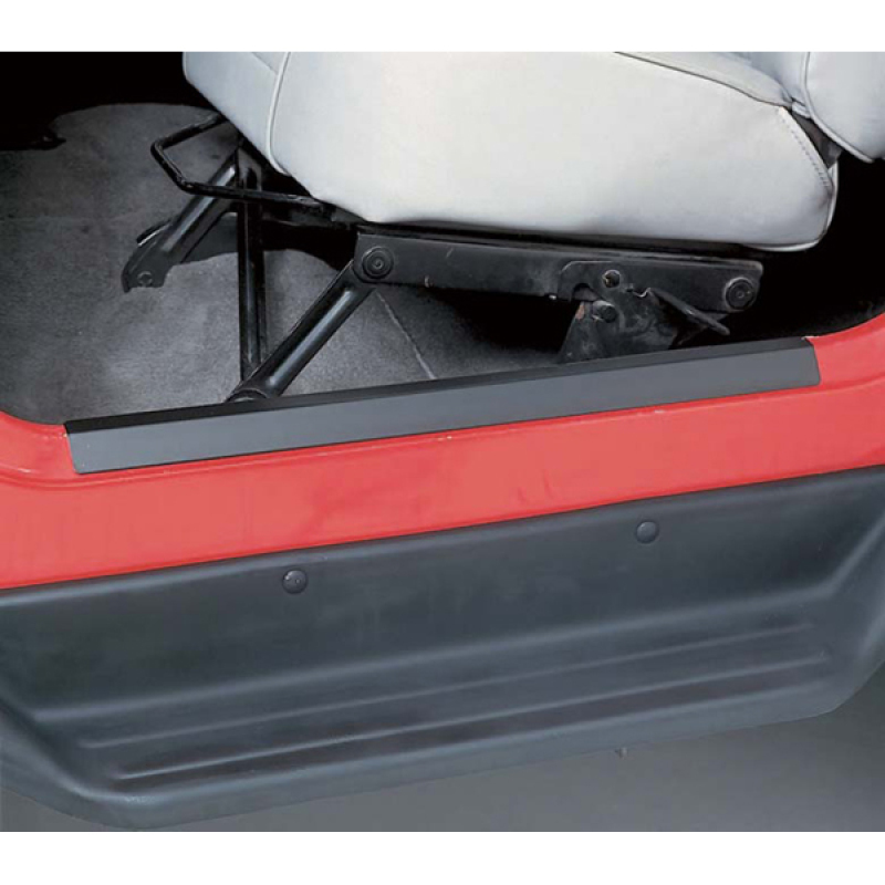 Jeep Wrangler Door Entry Guards - Front - Rugged Ridge - Semi-Gloss Black Powder-Coated - Black - `04-`06